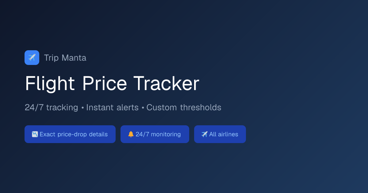 Flight Price Tracker: Track Exact Flights 24/7 | Trip Manta